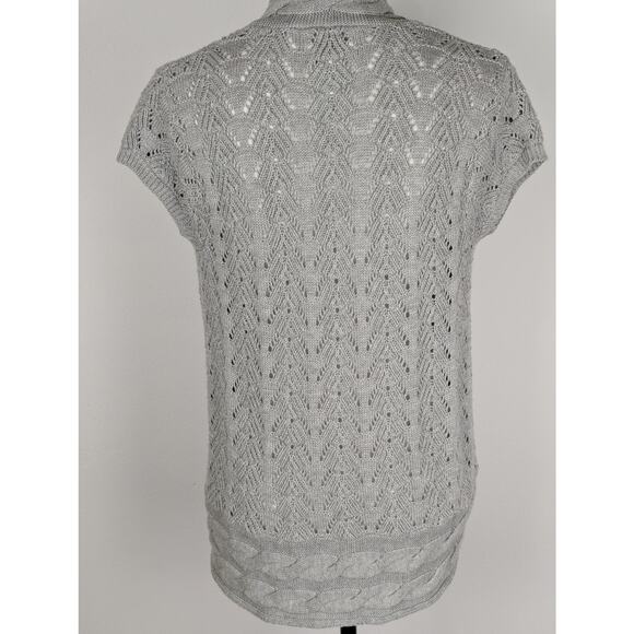 Vtge So knitted vest wmns Sz M Cotton blend meas Bust 35-36"C Back 26"EUC open - Picture 9 of 9